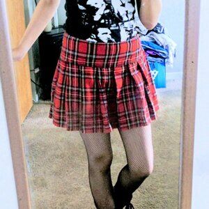 Tripp NYC Royal Bones Vintage Plaid Skirt